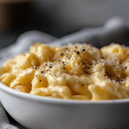 Bowl of creamy vegan mac and cheese