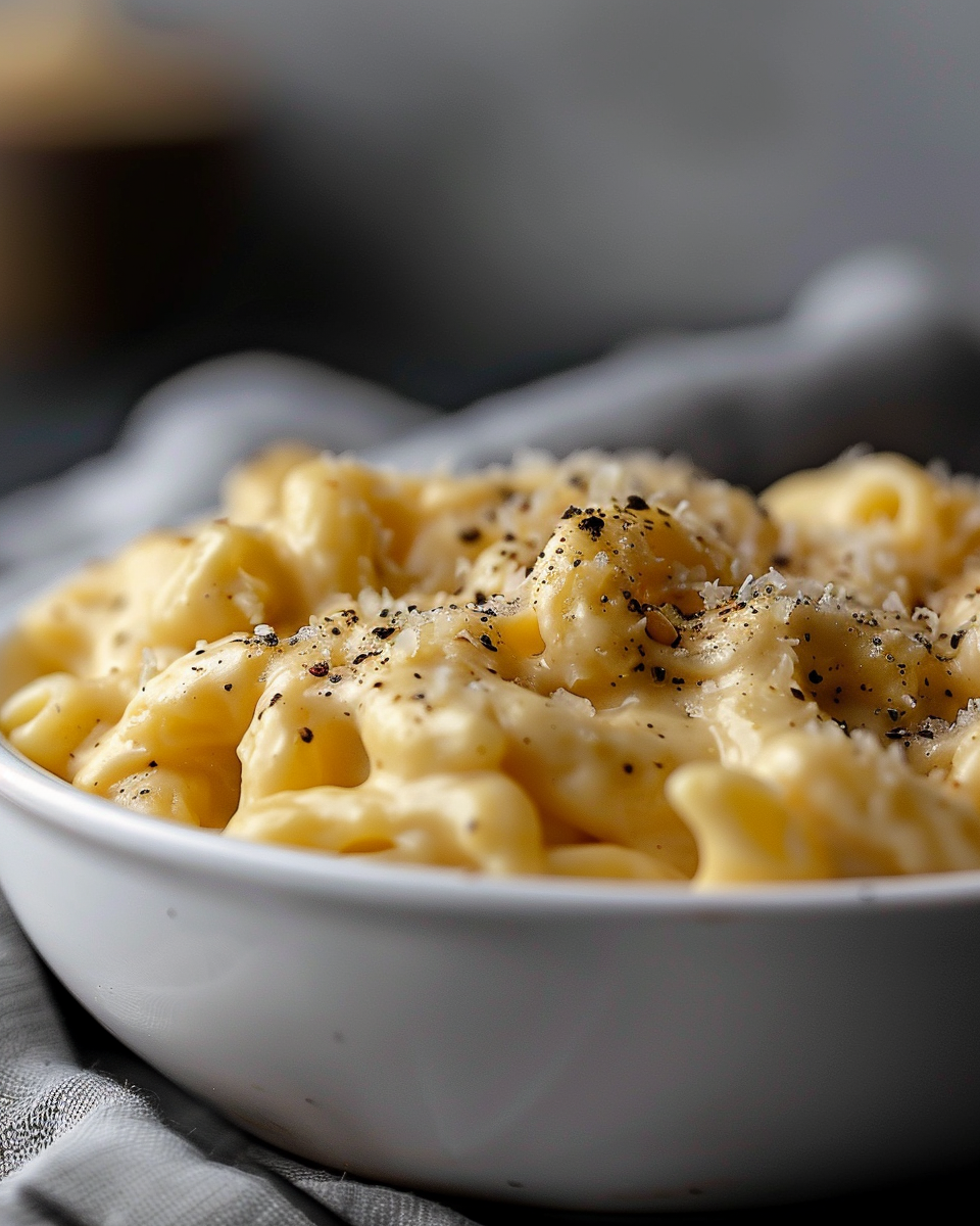 Bowl of creamy vegan mac and cheese